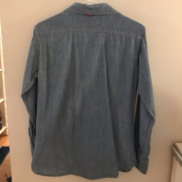 Uniqlo Chambray Long Sleeve Shirt - Picture 4 of 7